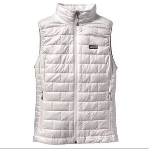 patagonia women's nano puff vest birch white